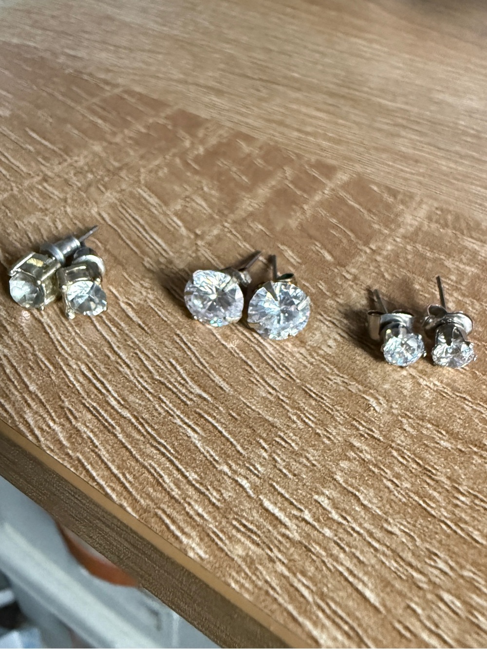 Classic Clear Crystal Stud Earrings Set
